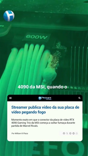 RTX 4090 ON FIRE! Graphics card catches FIRE during Marvel Rivals live stream.