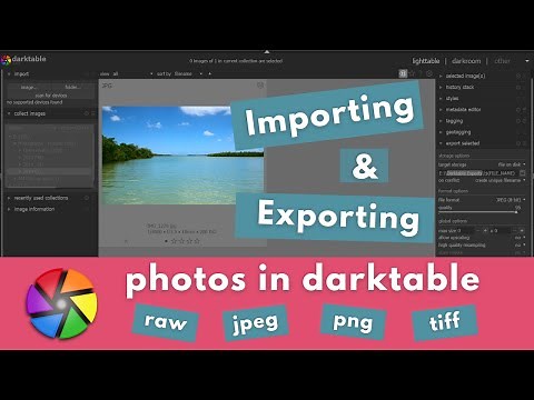 How to Import and Export Photos in Darktable