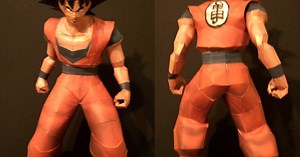 23cm. Goku papercraft