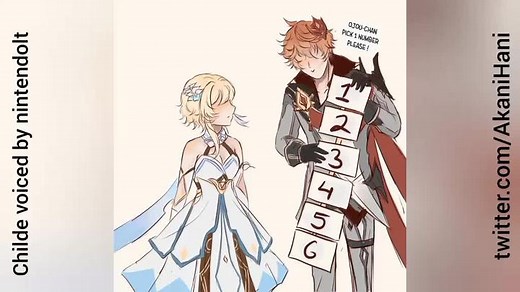 Genshin Impact Chilumi Comic: Pick a Card | Lumine x Childe Moments