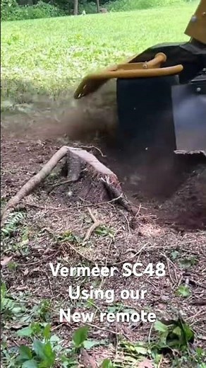 Trying out our new remote on the Vermeer SC48 stump grinder.