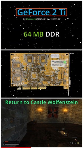 👉 GeForce 2 Ti 64 MB DDR AGP by Chaintech (RI92T4-C1SV / HK883-2) #shorts #retro #gpu