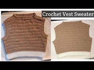easy crochet sweater vest tutorial #crochetvest
