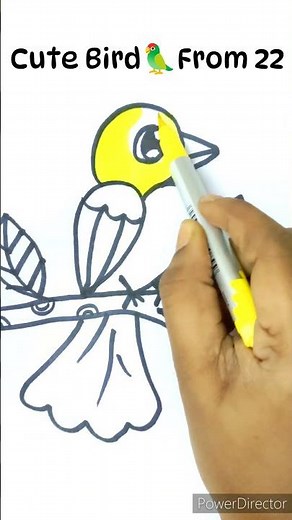 Drawing a bird with numbers step by step 🐦 #shorts