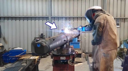 Repairing D11 dozer cylinders with milling