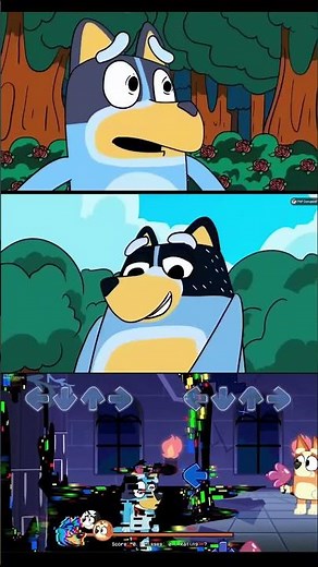 Bluey vs Orange Glitched Mod - Mobile Gameplay - Friday Night Funkin' Game