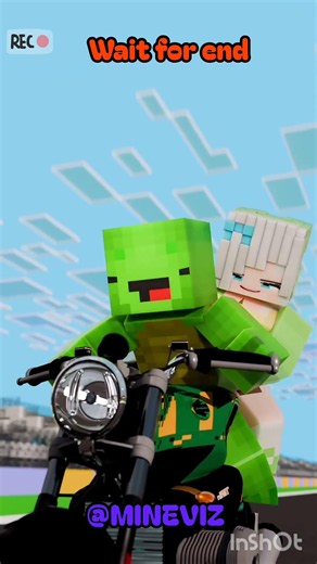 JJ and Mickey's Crazy Bike Race 🏍️ - Minecraft Maizen Animation #minecraft #maizen