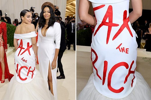 AOC wears ‘Tax the Rich’ dress to Met Gala