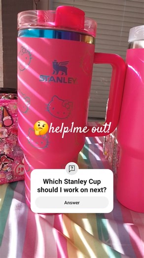 (1) hello kitty Dark pink (2)Bland stanley (3)hello kitty white