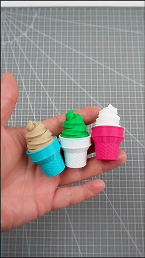 3D Printed McFlurry Cone Button Fidget #3dprinting #fidgettoy #stressrelief