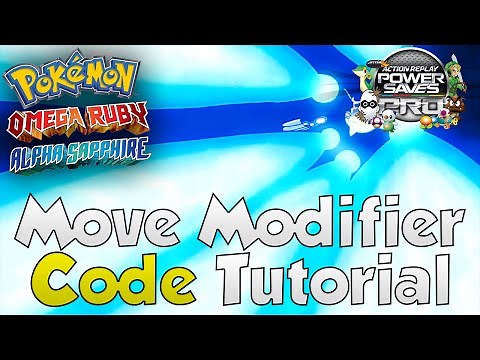 ORAS Powersaves - "MOVE MODIFIER" Code! (Omega Ruby Alpha Sapphire/X&Y Tutorial Guide)