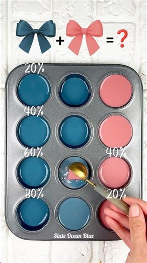 colorpalette| "Coral & Deep Ocean Mix: 3 Stunning Shades" #colorpalette #artshorts #colormixing