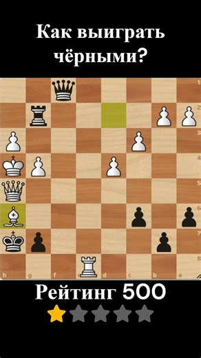 Как выиграть чёрными - рейтинг 500 #шахматы #chess