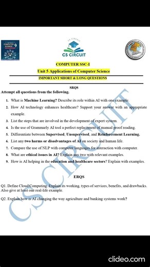 NBF Class 9 Computer Chapter 5 | Important Short & Long Questions | New Book| Fbise |Paper Questions