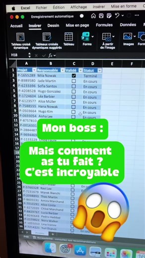 Créer un tableau Excel, avec des coches conditionnelles #informatique #excel