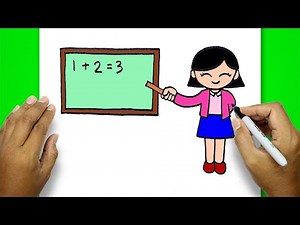 How To Draw A Teacher Girl | Teacher Drawing Easy Easy