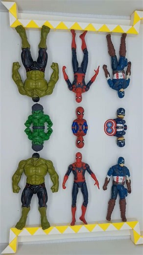Superheroes and Mini Heroes #spiderman #hulk #captainamerica