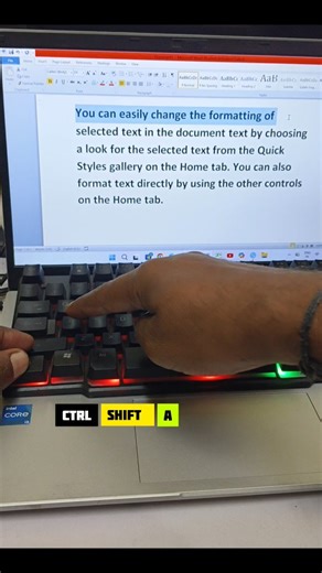 Short computer with Anil on Instagram: "Change Capital Letter and Add Underline in Ms Word #trendingreels #shortvideo #shortreels📸🤗🙏like♥️and😍follow #mswordshortcut #shortreels📸🤗🙏like♥️and😍follow"