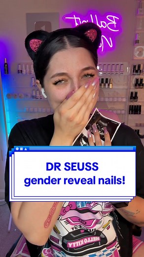 Creative Gender Reveal Nails for Expecting Twins