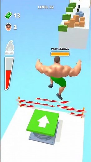 🧱 DESTRUCTION RUSH! 💥 Unstoppable Muscle Runner on Level 22!