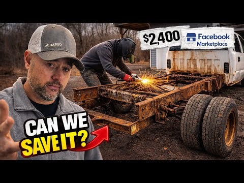 Restoring A Rusty Duramax Frame In My Driveway! Can We Save It?