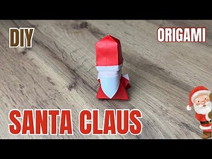 Origami 3D Santa Claus Tutorial🎅 | DIY Christmas Craft Santa From Paper Easy | Origami Santa Claus