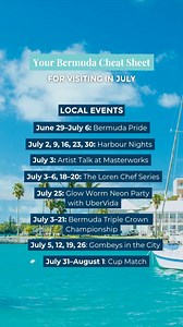 18K views · 142 reactions | Who's visiting us in July?  Get your cheat sheet for visiting Bermuda next month: https://bit.ly/4k5oaoK #GoToBermuda | Bermuda Tourism | Facebook