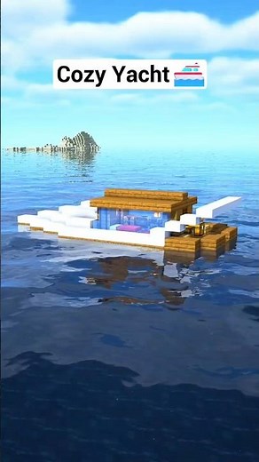 Minecraft Cozy Yacht Build 🚤🌊 | Best Survival Boat House!