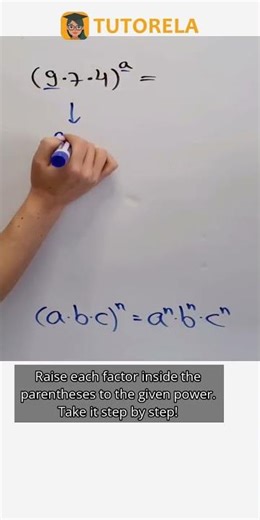 Simplifying (9x7x4)^a Using Power of a Product #Math #ExponentsRules #PowerOfAProduct