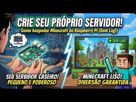 CRIE SEU PRÓPRIO SERVIDOR! Como hospedar Minecraft no Raspberry Pi (Sem Lag!) ⛏️