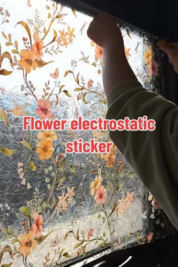 Flower electrostatic sticker#sticker #flowers #shining #spotlightfinds #tiktokshopblackfriday