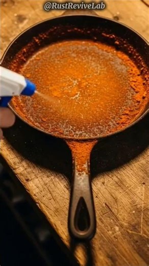 Restoring a Rusty Cast Iron Frying Pan | Satisfying Rust Removal 🔥