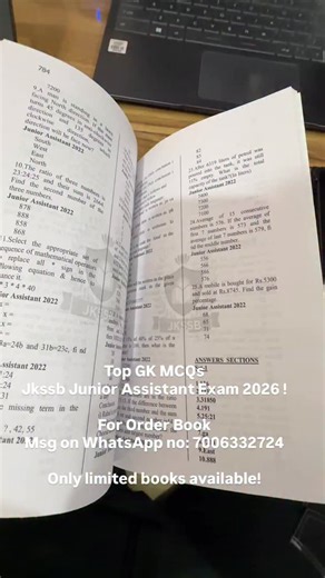 JKSSB Updates on Instagram: "🎯 Top Most Important: JKSSB GK MCQs for Junior Assistant Exam 2026 #jkssb #juniorassistant #jkssbupdates"