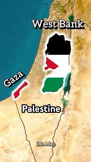 Flag Map of Palestine