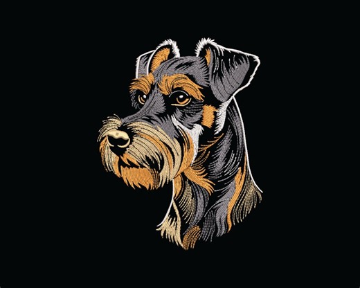 Miniature Schnauzer Embroidery Design, Elegant Schnauzer Dog Embroidery Files, Machine Embroidery Designs, Instant Download - Etsy