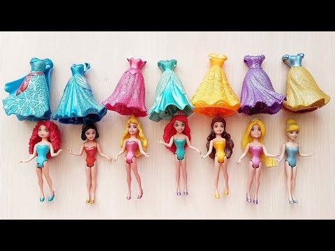 Disney Princess Doll Makeover ~ DIY Miniature Ideas for Barbie - Wig, Dress, Faceup, andMore! DIY
