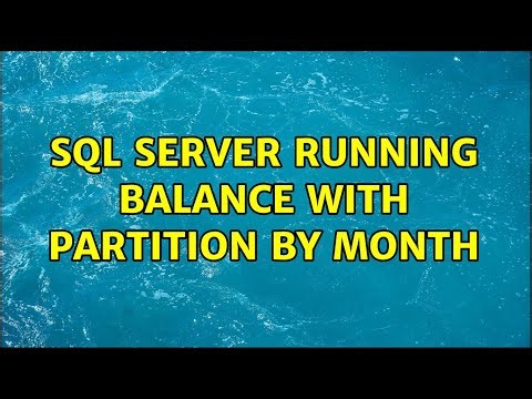 SQL Server running balance with Partition by month