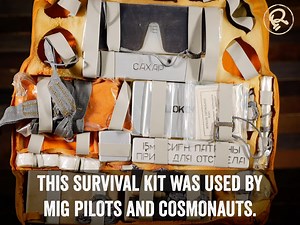1.7K views · 81 reactions | When it comes to #survival kits, there are a few staples that you'd expect to find: a compass, matches, signal mirror, fishing kit, flashlight, wire saw, and medical supplies. Believe It or Not! firearms have also become a popular addition to survival kits after a landing mishap experienced by #cosmonauts Alexey Leonov and Pavel Belyayev. | Ripley's Believe It or Not! | Facebook