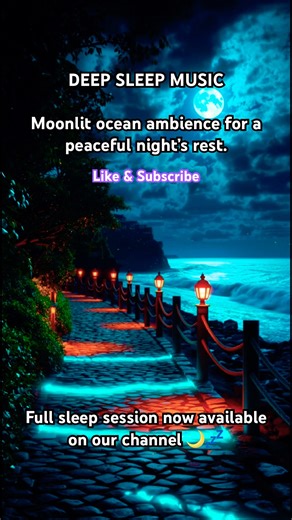 Moonlit Boardwalk Calm 🌙 Deep Sleep in Seconds | Soothing Ocean Night