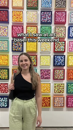 Some art I saw at art basel this past weekend 😊🎨 #graphicdesigninspiration #artbasel #artbaselmiami #artinstallation #artinspo #designinspiration