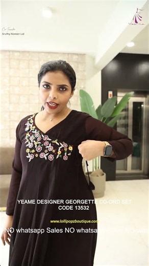 YeaMe Designer Georgette Co ord set Code 13532