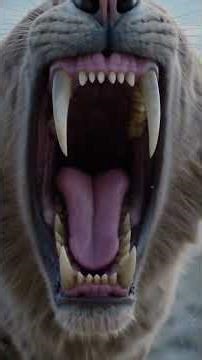 Smilodon: The Bone-Crushing Truth 🐯🦴​#Smilodon #PaleoPhobia #IceAgePredators