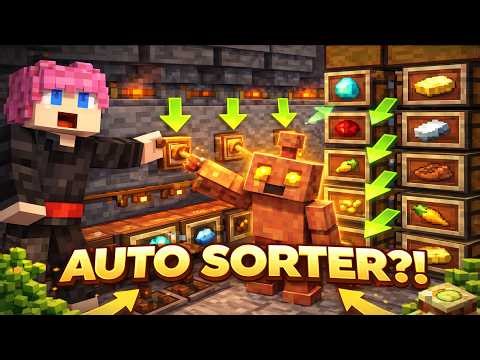 I Built a Copper Golem Sorting System in Minecraft