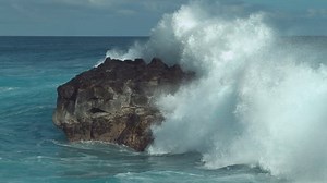 Slow Motion Powerful Ocean Wave Splashes Stock Footage Video (100% Royalty-free) 1012575512 | Shutterstock