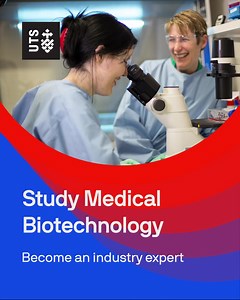 1.3K views · 29 reactions | Extend your knowledge in the rapidly expanding field of Medical Biotechnology. | UTS Science | Facebook
