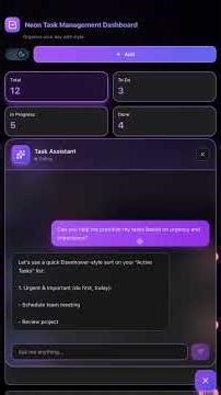 One prompt. Your own neon task manager. 🔥