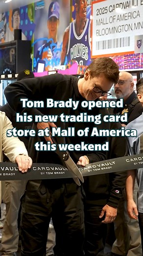 Tom Brady not only called the Vikings-Bears game this weekend, he was also on hand for the grand opening of his new trading card store at the Mall of America. #TomBrady #Sports #Minnesota | Bring Me The Sports