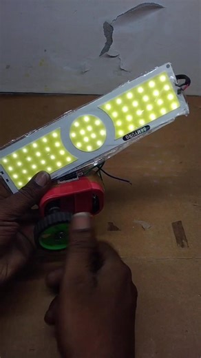 New 12 volt LED light powered by a powerful gear motor #gear motor #science #shortvideo