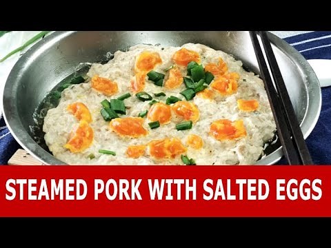 Steam minced pork with salted egg recipe