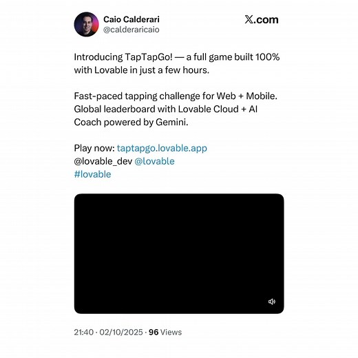 59 reactions | With Lovable, you just describe what you want. AI turns it into a working product with UI, backend, and logic included. | Lovable.dev | Facebook